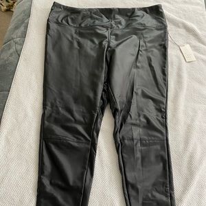 Faux Black Leather Leggings